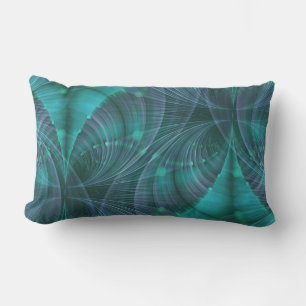 Apophysis Fraktal Art I - blau Lendenkissen