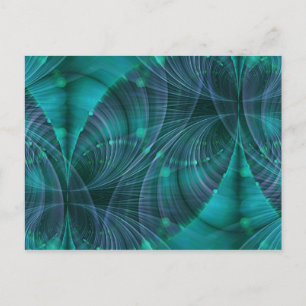 Apophysis Fraktal Art I - blau Postkarte