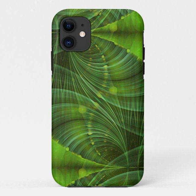 Apophysis Fraktal Art I - grün Case-Mate iPhone Hülle (Rückseite)
