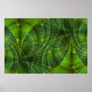 Apophysis Fraktal Art I - grün Poster