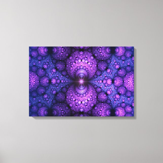 Apophysis Fraktal - Atomfusion - Triptych Leinwanddruck (Vorderseite)