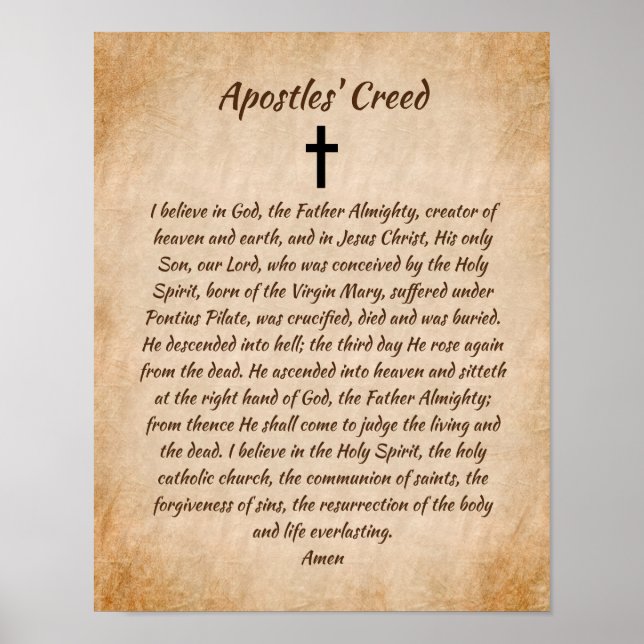Apostel' Credo katholische Gebet Christlich Poster (Vorne)