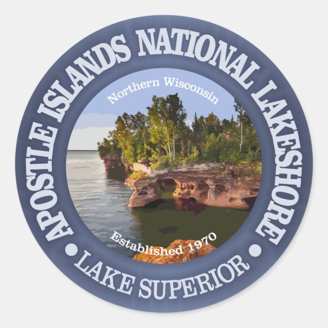 Apostel Islands National Lakeshore Runder Aufkleber (Vorderseite)