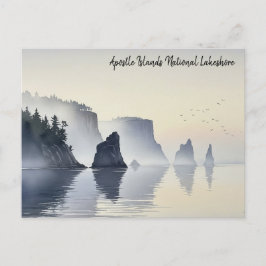 Apostel Islands National Lakeshore Wasserfarbe Postkarte