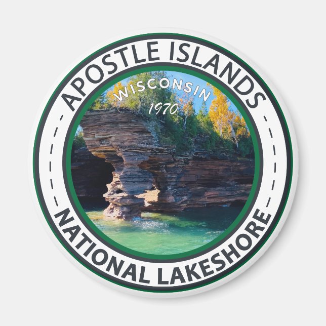 Apostel Islands National Lakeshore Wisconsin Abzei Magnet (Vorne)