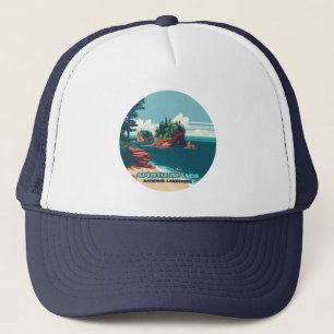 Apostel Islands National Lakeshore Wisconsin Retro Truckerkappe