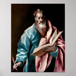 Apostel St. Matthäus von El Greco Druck Poster