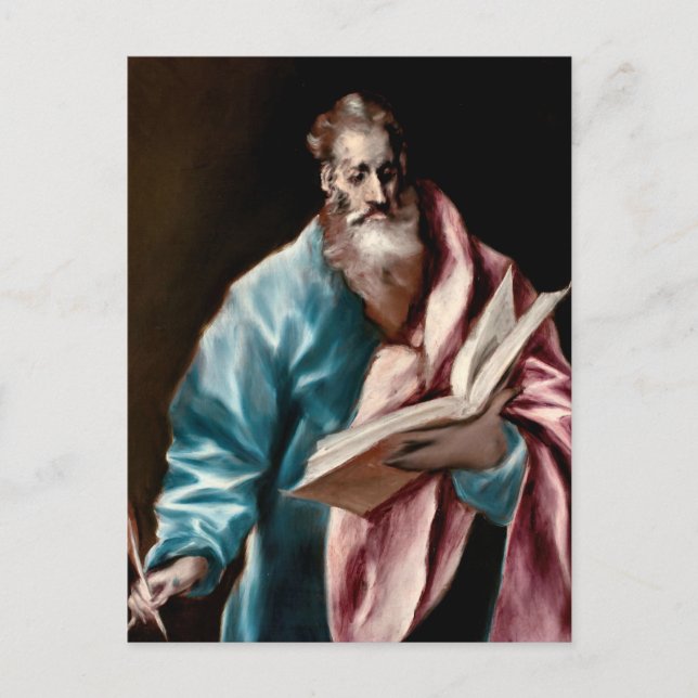Apostel St. Matthäus von El Greco Postkarte (Vorderseite)