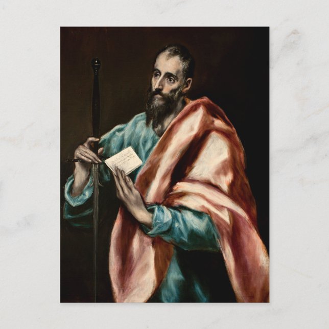 Apostel St. Paulus von El Greco Postkarte (Vorderseite)