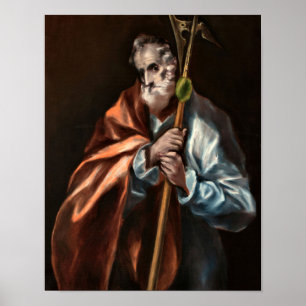 Apostel St. Thaddeus von El Greco Druck Poster