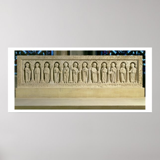 Apostel unter Arkaden, Relief gemeißelt, c.1150 (S Poster (Vorne)