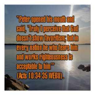 Apostelgeschichte 10:34-35 WEBU Poster