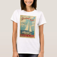 Apostelinseln Sailboat Vintage Travel Wisconsin