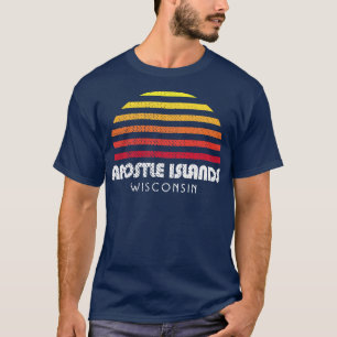 Apostelinseln Wisconsin Retro Sunset T-Shirt