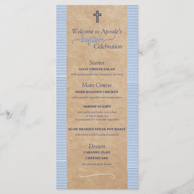 Apostelmenü Menükarte (Vorderseite)