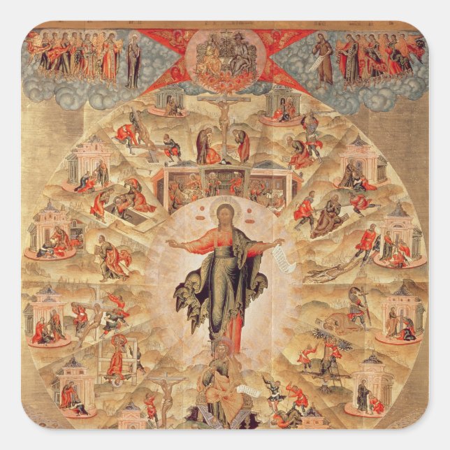 Apostelpreaching Quadratischer Aufkleber (Vorderseite)