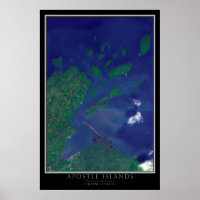 Apostle Islands National Lakeshore Satellite Karte