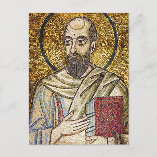 Apostle Paul Byzantine Mosaikikon Postkarte (Vorderseite)