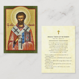 Apostle Timothy of the Seventy Prayer Card Platzkarte