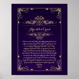 Apostles' Credo katholisches Gebet Poster