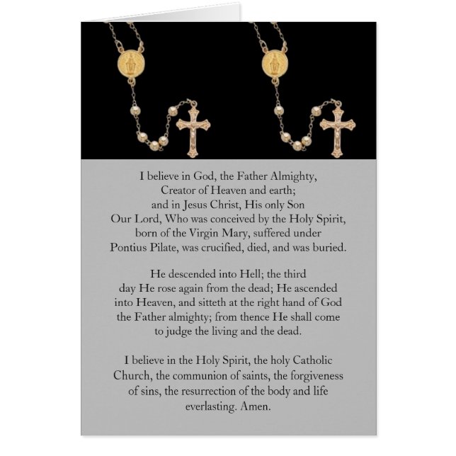 "Apostles Creed" Gebet (Vorne)