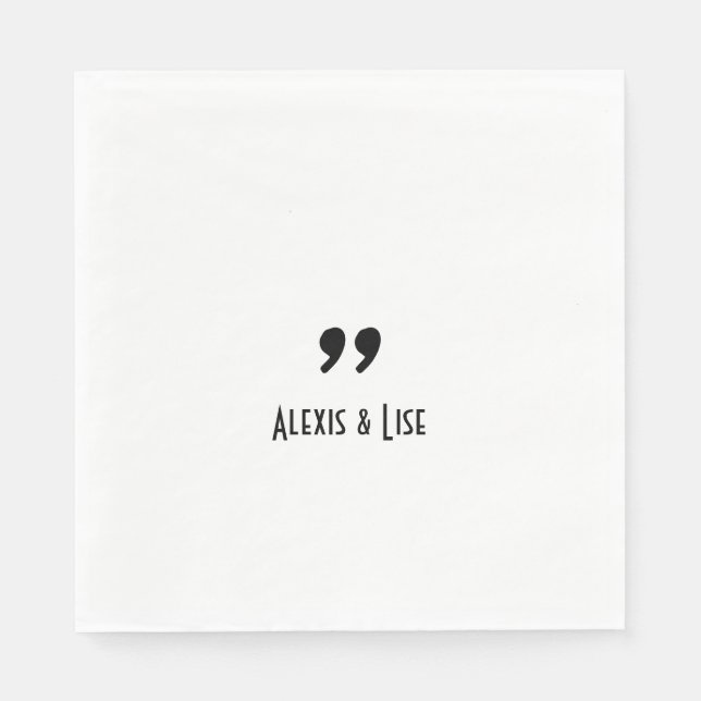 Apostrophe-Papiertuch Serviette (Vorderseite)