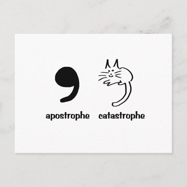 Apostrophe Postkarte (Vorderseite)