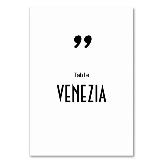 Apostrophe Tischnummer (Vorderseite)