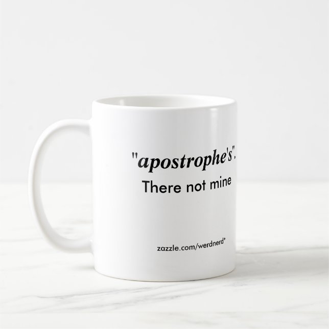 Apostrophs Kaffeetasse (Links)
