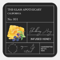 Apothecary BlackBerry Infted Honey Label