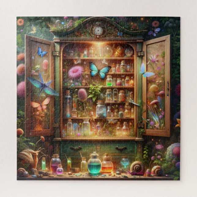 Apothecary Butterfly Kabinett Magische Tränke Puzzle (Vertikal)