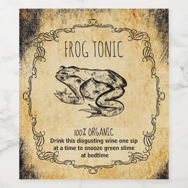 Apothecary halloween Vintag Weinetikett (Einzelnes Label)