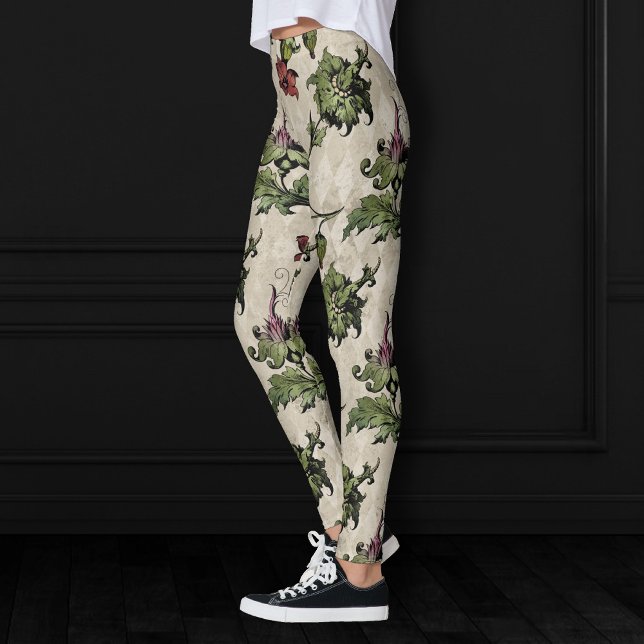 Apothecary Hexe Pflanze | Steampunk Botanische Krä Leggings (Von Creator hochgeladen)