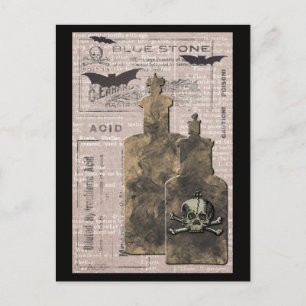 Apothecary Poison Labels Flaschen Postkarte