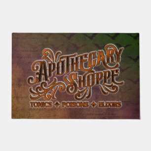 Apothecary Shoppe Halloween Gothic Sign Fußmatte