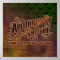 Apothecary Shoppe Halloween Gothic Sign