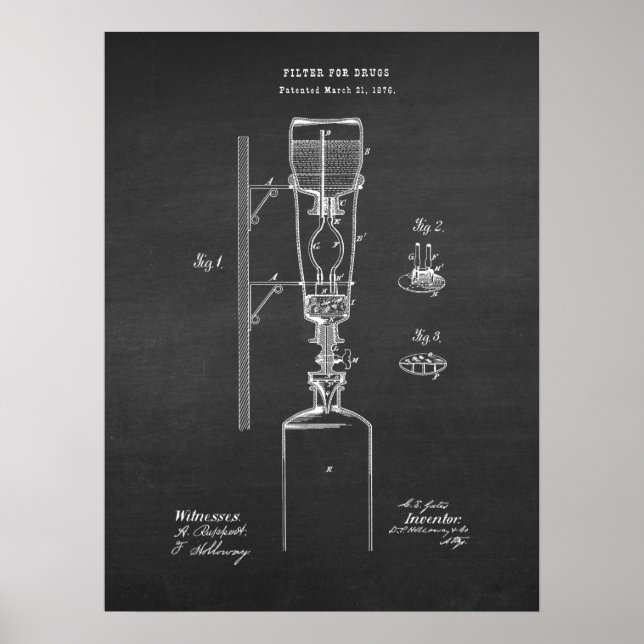 Apothekarisch dekorierte Apothekerin Filter Print  Poster (Vorne)