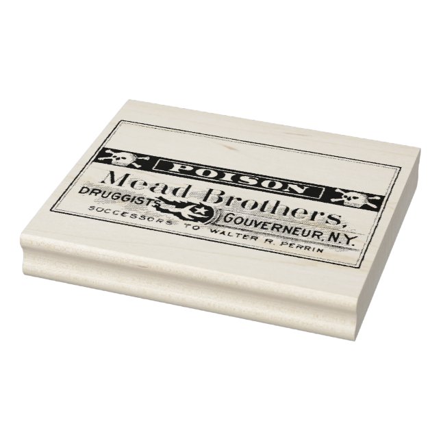 Apothekarisches Giftetikett Vintage Gummi-Briefmar Gummistempel (Stempel)