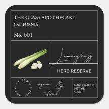 Apothekarisches Lemongrass-Label