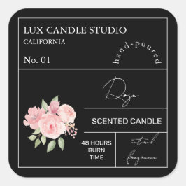 Apothekarisches Rose Geschlossene Kerze Quadratischer Aufkleber