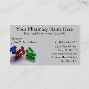 Apotheke Apotheker Medikamentenliste Visitenkarte