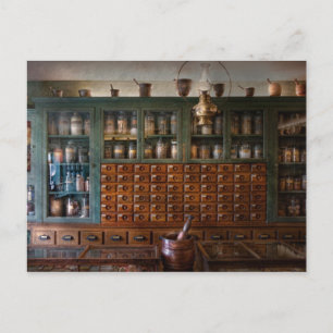 Apotheke - direkt hinter dem Tresen Postkarte