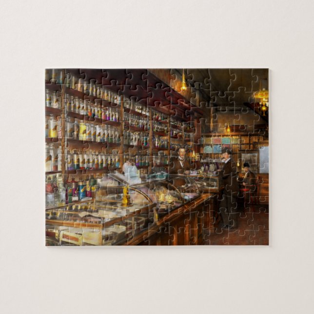 Apotheke - Ein Besuch des Chemiker 1913 Puzzle (Horizontal)