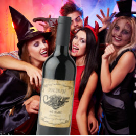 Apotheke halloween Vintag Drachenfeuer Weinetikett