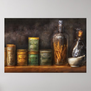 Apotheke - Hustenbonbons und Nierenpillen Poster