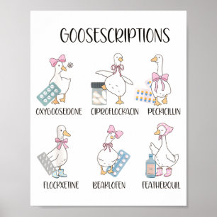 Apotheke Lustige Gans Alberne Verschreibungen Witz Poster