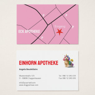 Apotheke Visitenkarten Einhorn