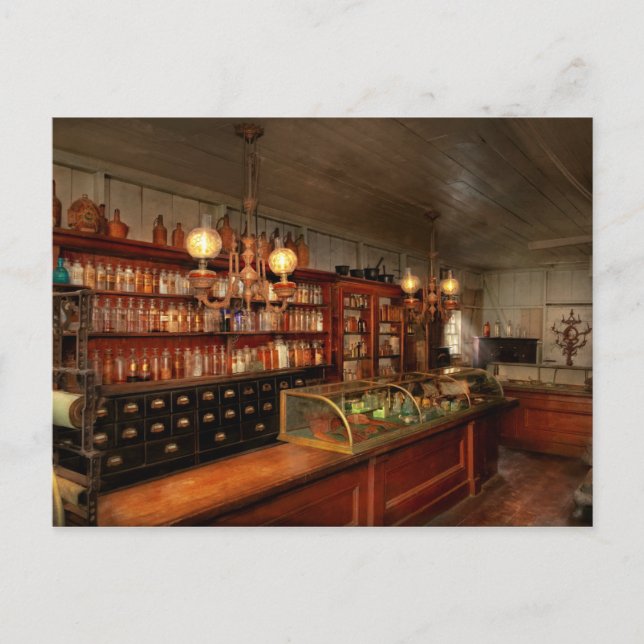 Apotheke - wo Zaubergeschäfte Postkarte (Vorderseite)