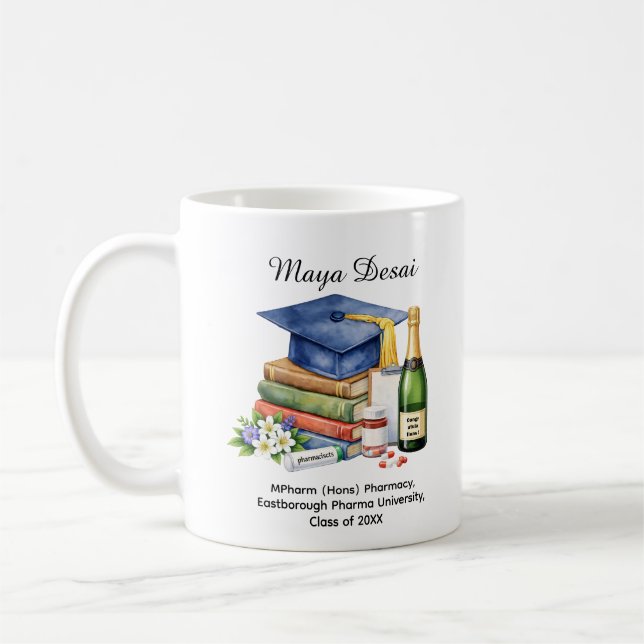 🎓Apotheken-Absolventen-Feier  Individueller Name  Kaffeetasse (Links)