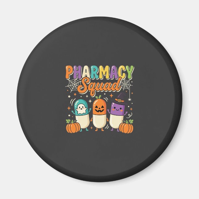 Apotheken-Team Halloween-Geist-Pillen-Design_1 Magnet (Vorne)